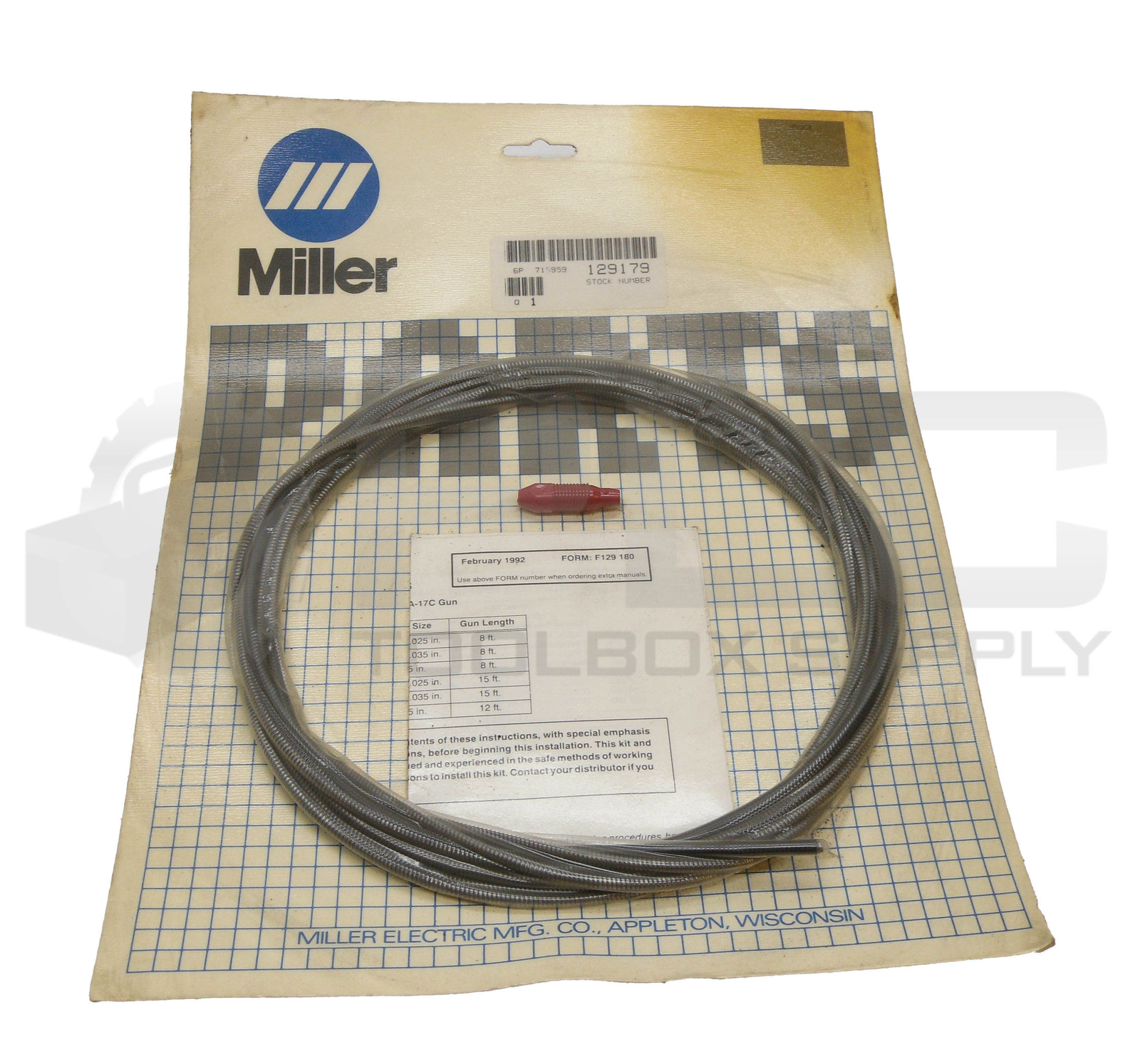 Miller Ga17c 129179 Kit Liner Monocoil .030/.035 Wire X 15 FT for