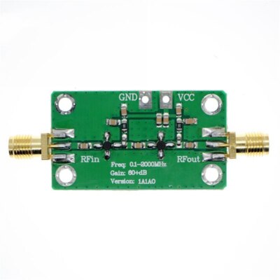 LNA 0.1-2000 MHz 60dB Low Noise Amplifier Board RF Broadband Module DC 6-12V