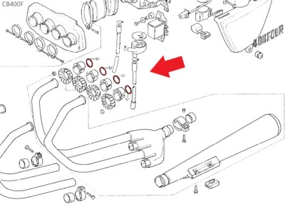 4x Guarnizioni tubo di scarico per Honda CB700 CB750 CB900