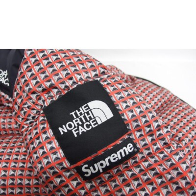 Supreme X THE NORTH FACE 21SS Studded Nuptse Jacket Size S Red