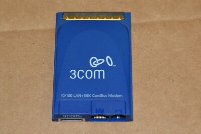 3COM PCMCIA 10/100 LAN 56K Cardbus Modem 3C3FEM656