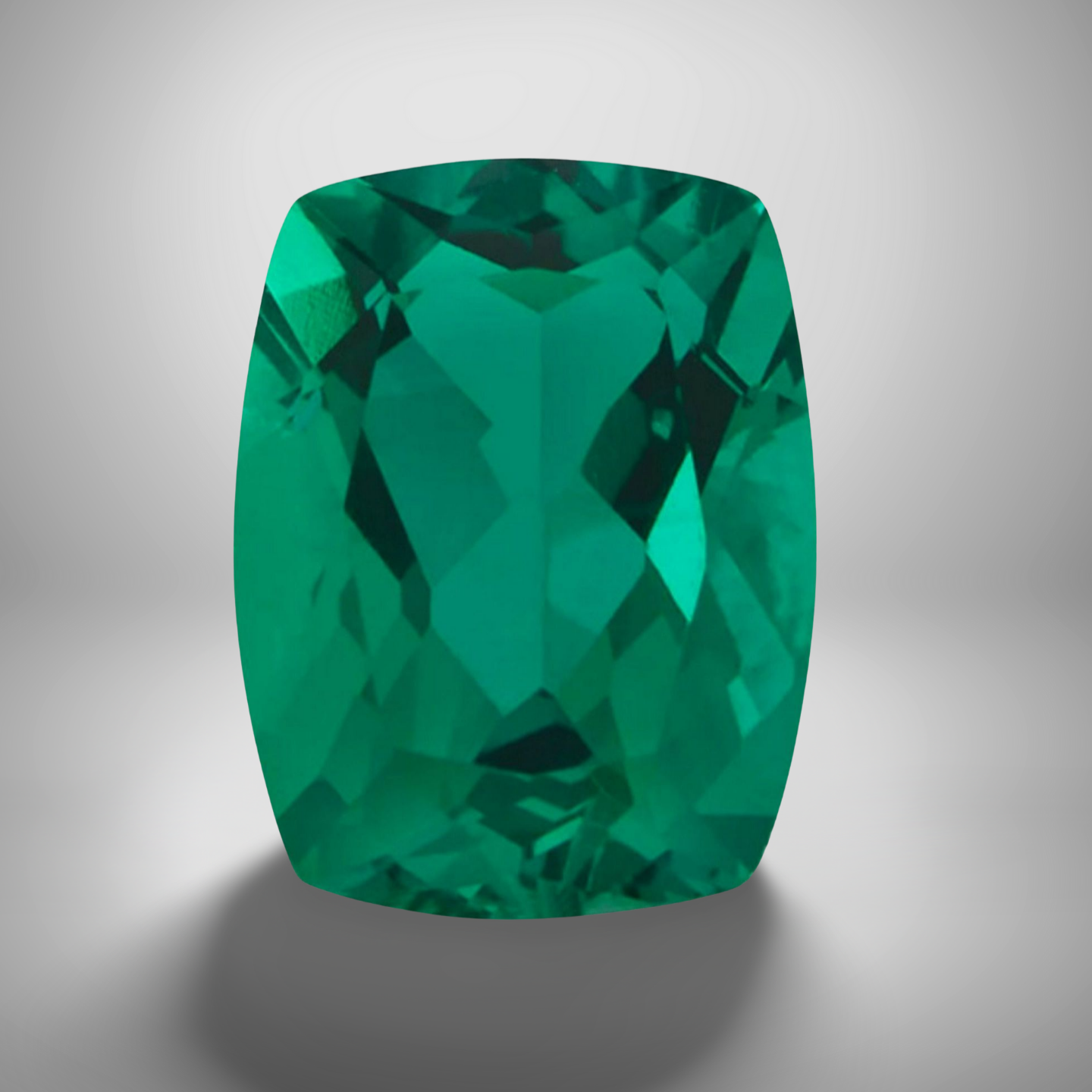 Emerald Cushion Cut Gemstone 5 Carats 12x10mm Flawless Jewelry Quality