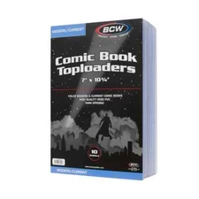 50 BCW Comic Book TopLoaders (Current/Modern) Plastic Comic Book Top Load Holder