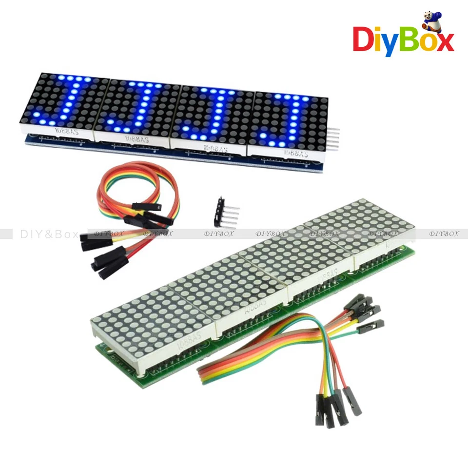 MAX7219 4 in 1 Display LED Blue Dot led Matrix MCU Control Module for Arduino - Image 2 of 4