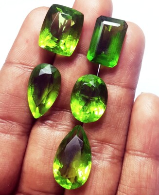 Grüner Topas Mixed Shape Lose Edelstein 43,90 Ct, 5 Stück Lot