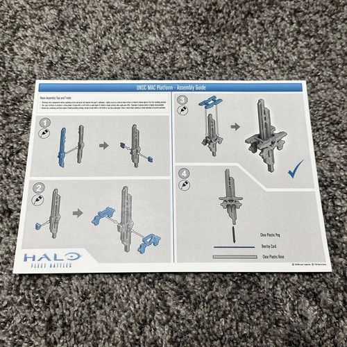 Halo: Fleet Battles Mac Platform + Covenant DSC Ship Build Instructions Mint - Picture 2 of 2