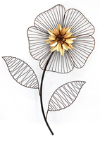 "Wanddekoration, Metall-Wanddekoration, Wandobjekt \"Blume\", MaßE 40X58 Cm"