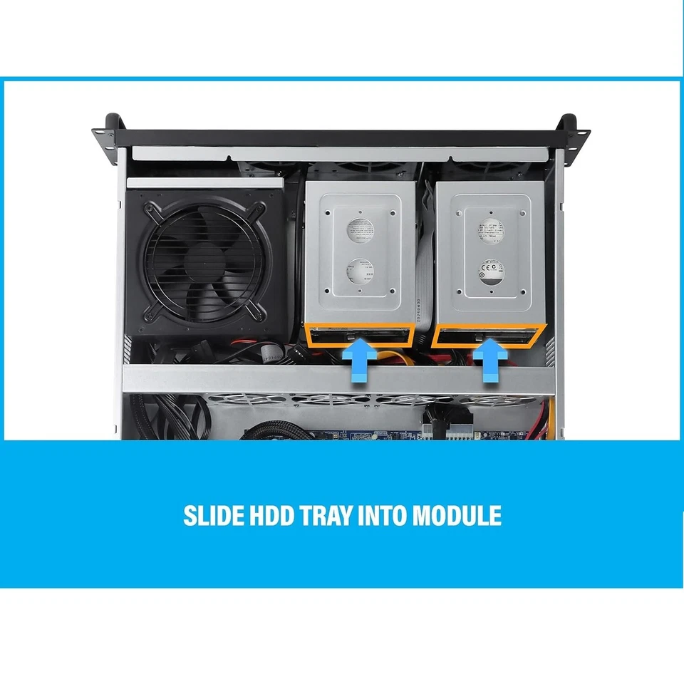 Rosewill RSV-Z2850U 2U Server Chassis Rackmount Case 4X 3.5 Bays, 2X 2.5 Devices - Image 3 of 4