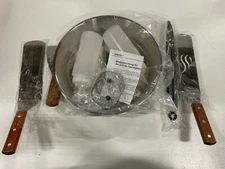 Only fire Professional BBQ Tool Kit Grill Griddle Tools 12" melting dome 9pcs