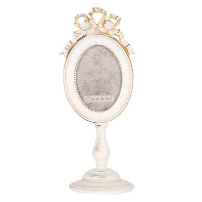 Romantischer Hochzeit Bilderrahmen Clayre & Eef Weiß mit Shabby Chic Ornamente