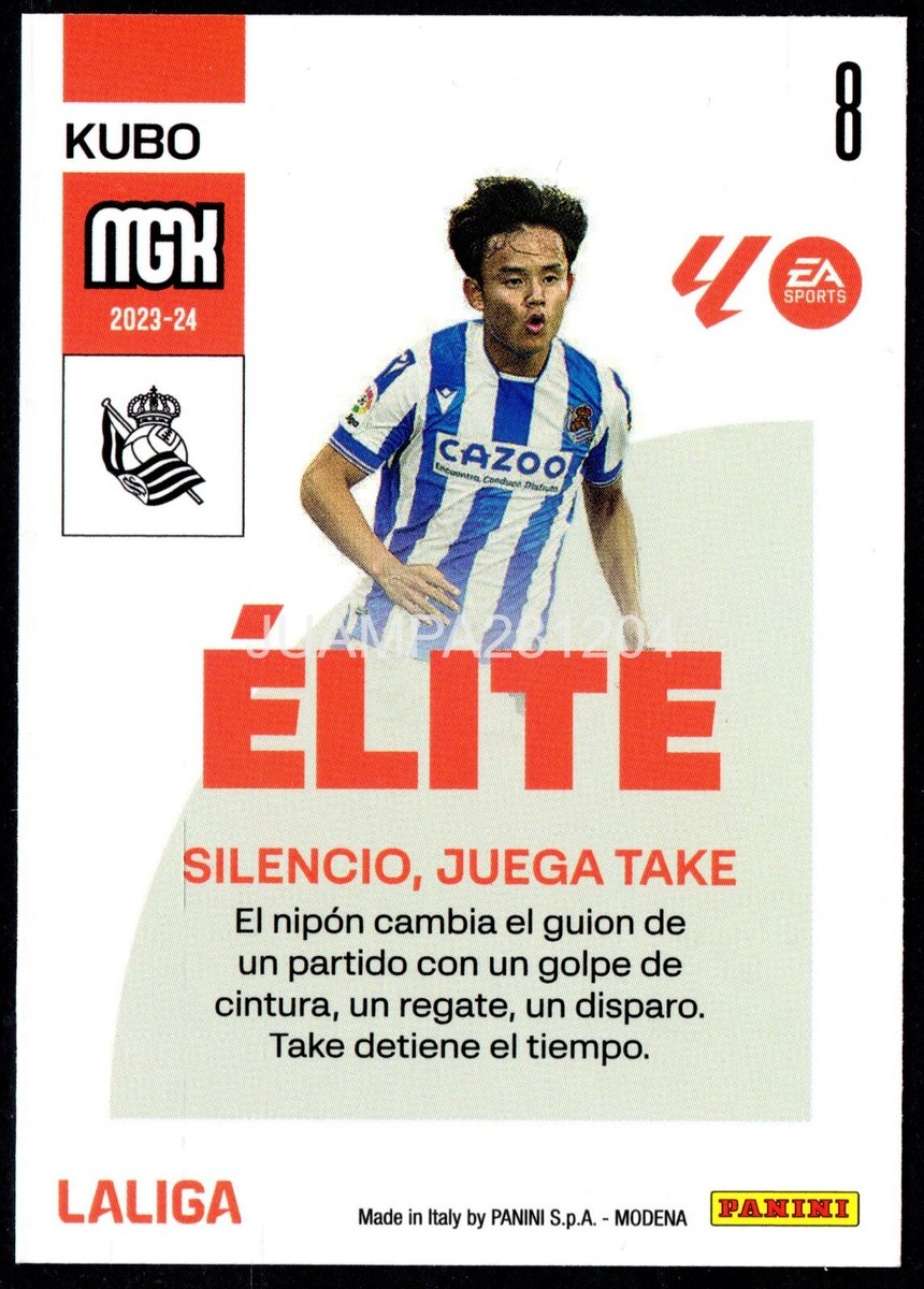 TAKEFUSA KUBO #8 ELITE REAL SOCIEDAD 2023-24 CROMO MEGACRACKS LIGA