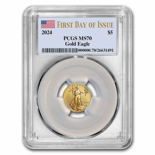 2024 1/10 oz American Gold Eagle MS-70 PCGS (First Day of Issue) - Picture 1 of 3