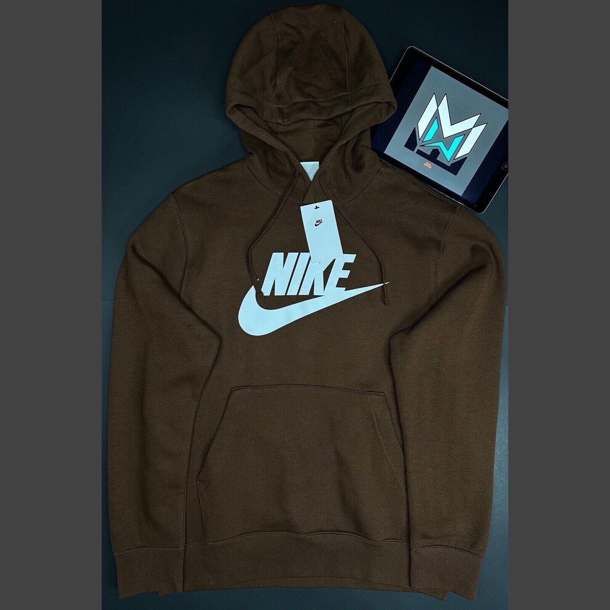 Nike NSW Club Fleece Graphic Pullover Hoodie BV2973-259 Brown Men's Sizes |  eBay