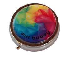 Rainbow Small Daily Medication Pill Box Organizer Case for Pocket Purse Travel