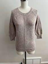 Sonoma Women s Sweater Size XS Pure Cotton Pullover Heather Brown Oatmeal EUC