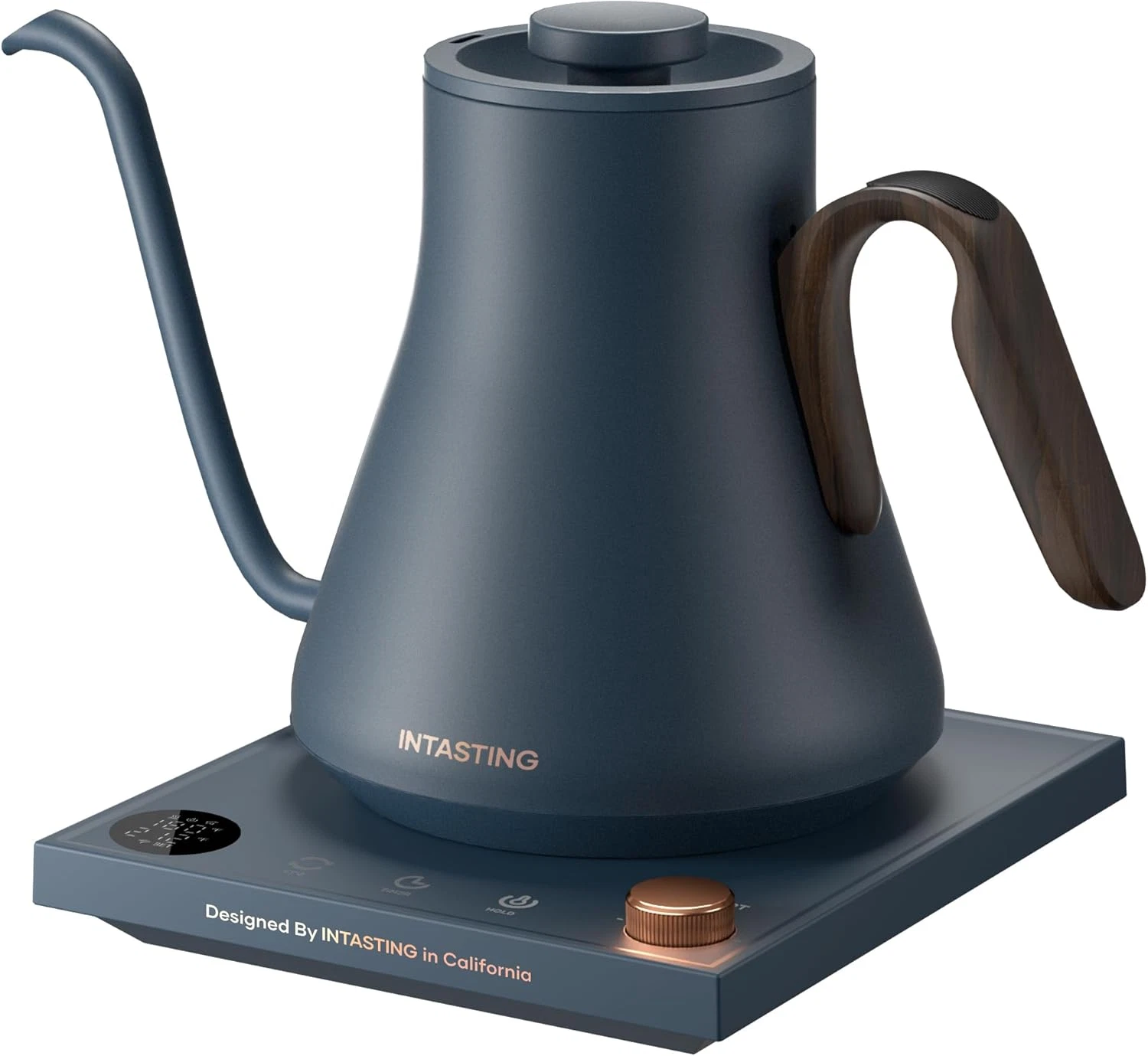 Gooseneck Electric Kettle with ±1℉ Control, Quick Heating, 0.9L - Navy Blue