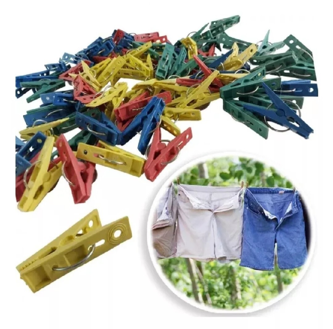 Pinzas Para Colgar Ropa 100 Plástico De México Pinzas Plástico Lavanderia