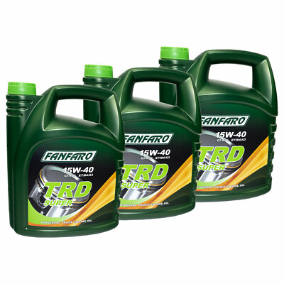 FANFARO 3x 5 Liter Motoröl Motor öl TRD Super SHPD 15W-40 API CI-4 Motorenöl