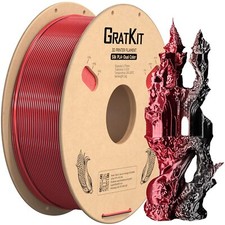 Silk Dual Color PLA Filament Coextrusion PLA Filament 1.75mm /-0.03mm 1KG/Ro...