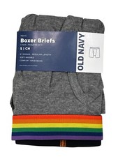Old Navy Men's Soft-Washed Boxer Briefs 6" Inseam Pride Month Rainbow Size S L