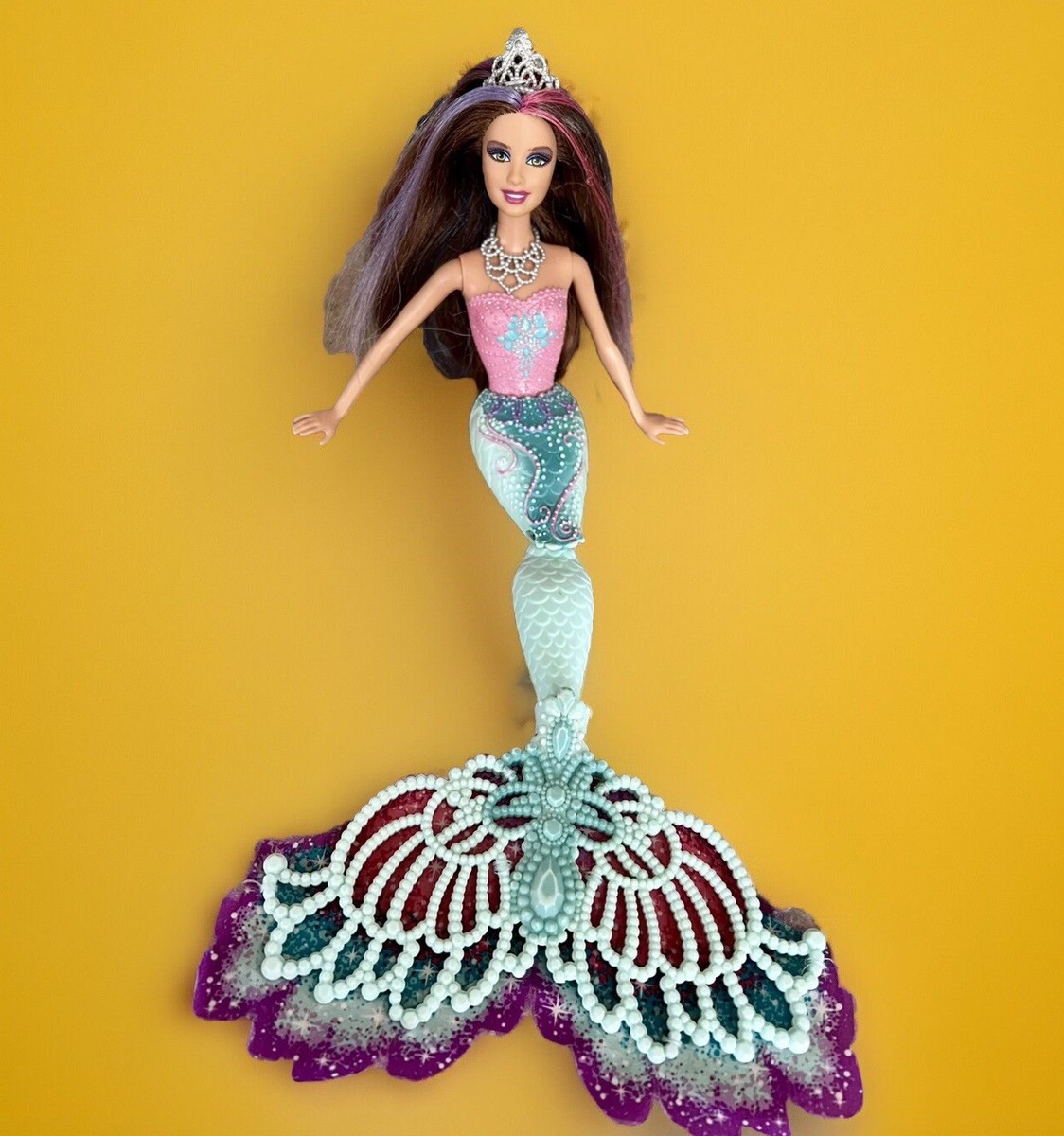 2012 Barbie Color Magic Mermaids Teresa Doll Pink Teal Purple