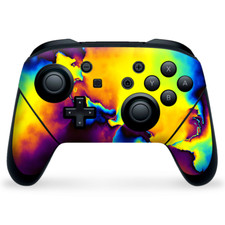 Nintendo Switch Pro Controller Skin Decal Vinyl Wrap - bright colorful swirl