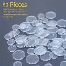 LOT 50 DISPLAY STAND FOR VINTAGE 3.75'' STAR WARS ACTION FIGURE CLEAR 1'' &1.5''