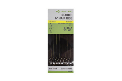Korum Big Fish Braided Hair Rig - Method Feeder Vorfach geflochten Gr. 12