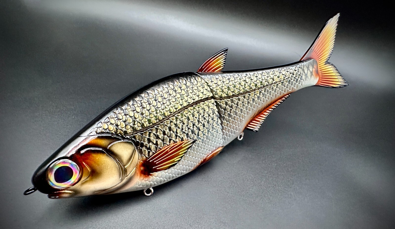 HINKLE SHAD CLONE GOLDEN SHINER 9" SWIMBAIT CUSTOM PAINTED 🚨 NEW DROP 🔥 - Image 3