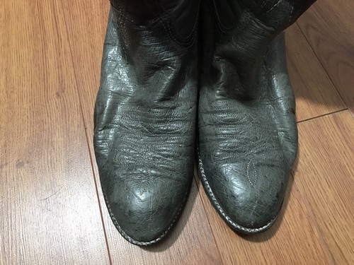 Nocona Gray Leather 10.5 B Men's Western Boots #17740 - Picture 12 of 12