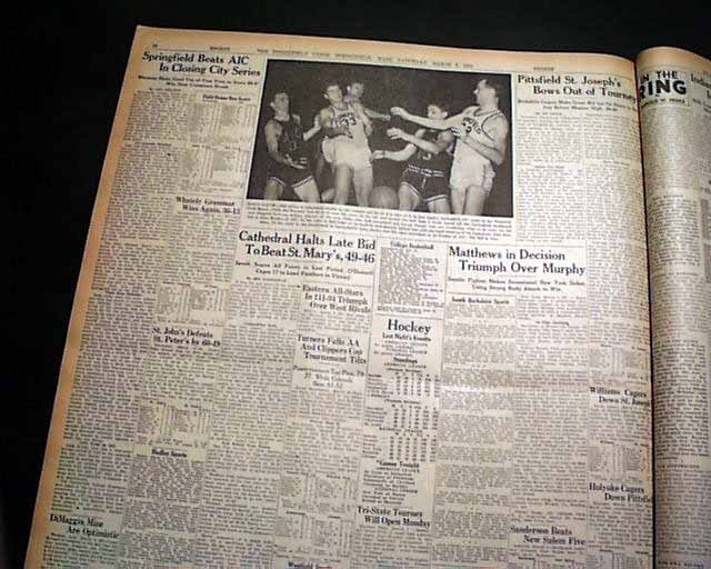 Very 1st NBA Porfessional Basketball ALLSTAR Game 1951 Springfield MA