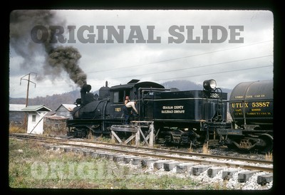 Orig 1960 Dia - Graham County Railroad Shay North Carolina Holzfäller H