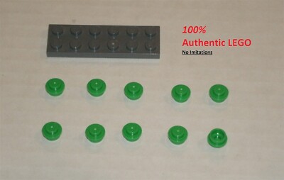 LEGO NEW 1x1 Bright Green Plate Round (10x) 6109808 Brick 6141 | eBay