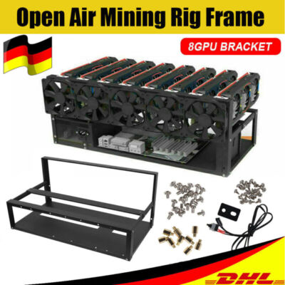 8 GPU Open Air Rig Mining Miner Case Frame Halterung Rahmen aa
