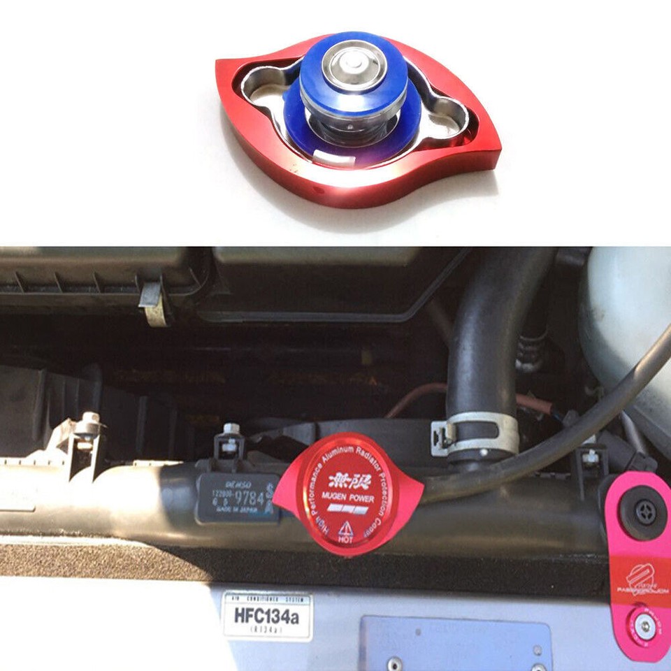 Set JDM BARTOO In Alluminio Anodizzato Per Honda Civic: Tappo Olio, Tappo Radiatore E Fermabatteria - Foto 5