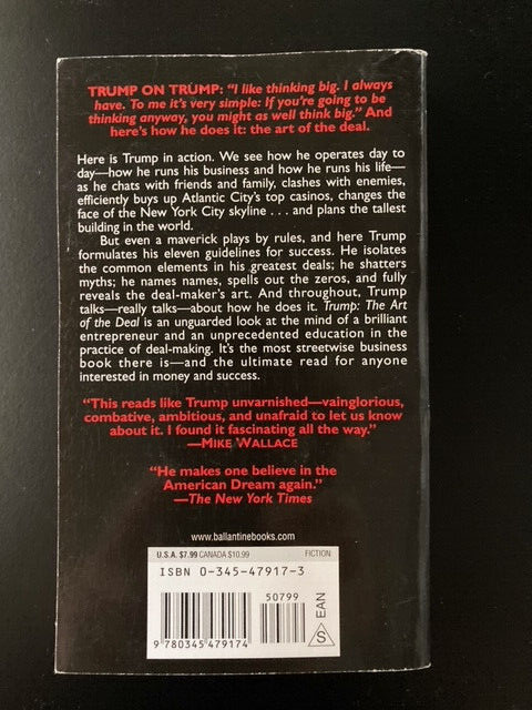 TRUMP THE ART OF THE DEAL DONALD J. TRUMP 1987/2005 1ST MASS MKT