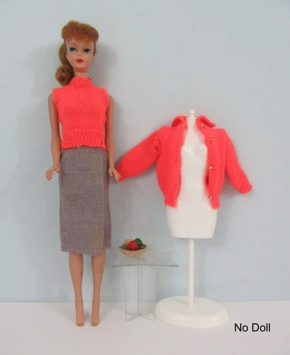 Vintage Barbie Clothes 1959-62 TOPS, SKIRT & KNITTING BOWL for Sweater Girl #976