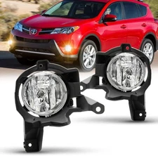 Fog Light Assembly Replacement for 2013-2015 Toyota Rav4 with H16-3 12V 19W Halo