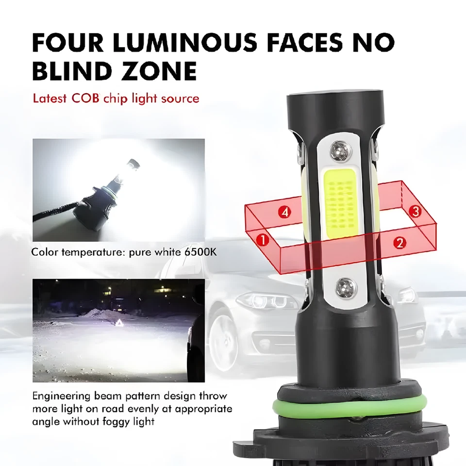 Kit de lâmpada de farol de LED 2X 9005 feixe alto para Chevrolet Astro 4.3L 2000 2001-2005 - Imagem 2 de 4