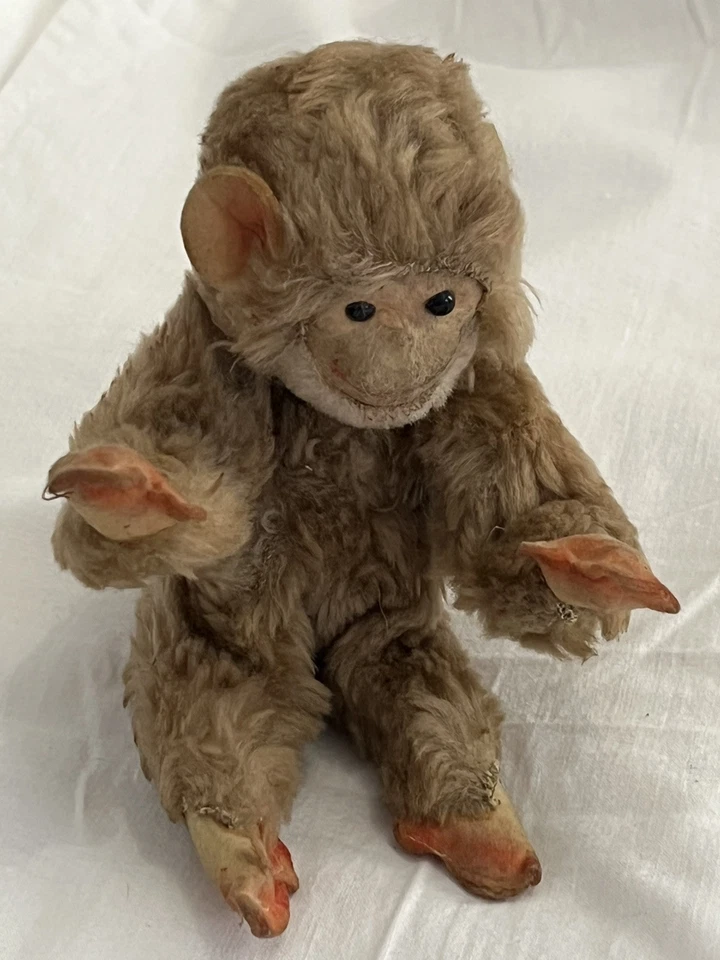 Ancien Petit Singe En Peluche STEIFF ?  Pour Déco Poupée Poupon Bleuette Jumeau - Photo 2/4
