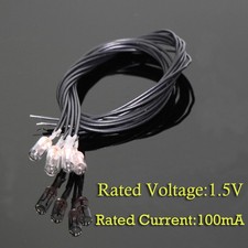 50pcs Clear 3mm Mini Bulbs 1.5v 100ma Pre-wired Grain Of Wheat Bulbs Warm White