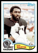 Rod Martin 1982 Topps #194 Oakland Raiders 28102 Football Card