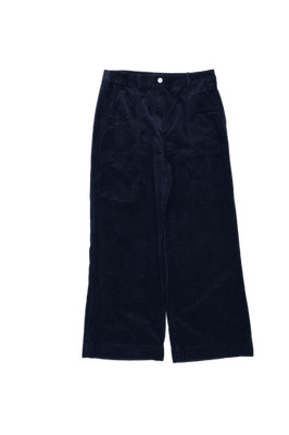 Marks & Spencer Women's Corduroy Trousers Size 34 in Dark Marine Zip Button New