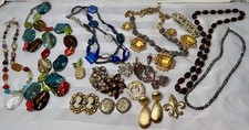 18 Pieces of Quality Above Average Costume Jewelry brooches Earrings More.