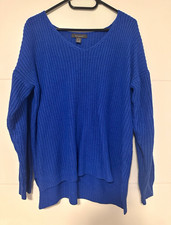 Primark Damen Pullover Blau Grobstrick V-Auss...