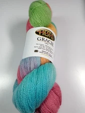 Fiesta Yarn Gracie Lace-Tutti Frutti-950 Yd- Extrafine Merino Wool/Silk Cashmere