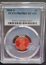 2004 S 1C Lincoln Cent PCGS PR69DCAM #178