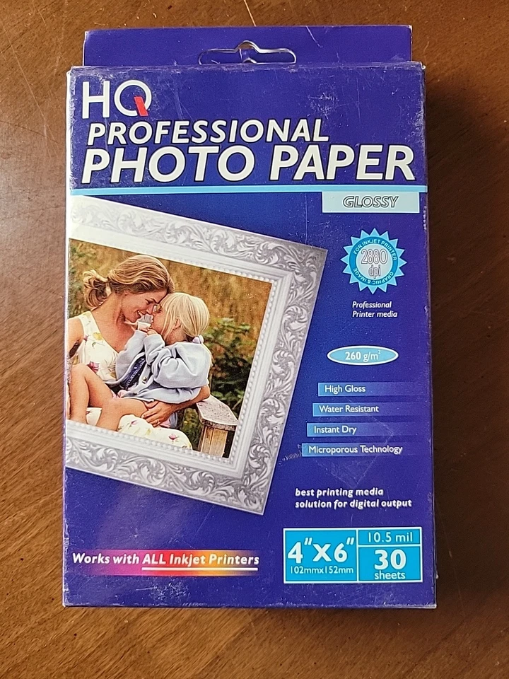 3 NEW HQ Professional Glossy 4x6 10.5 mil Photo Paper 30 Sheet each box SEALED - Image 2 of 4