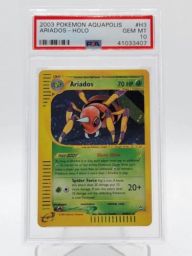 ARIADOS 2003 POKEMON AQUAPOLIS HOLO #H3 PSA 10 Q3963