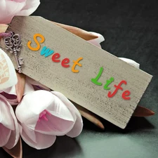 74pcs Alphabet A~Z Cutting Dies 26 Letters Card Making Die Cut Number Words C...